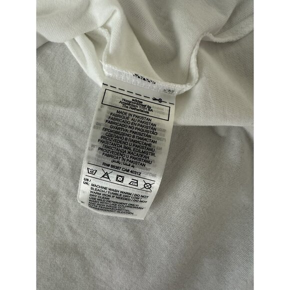 Adidas Womens Regular fit Short Sleeve Animal Print Logo T-Shirt Shirt 4X White - Picture 8 of 12